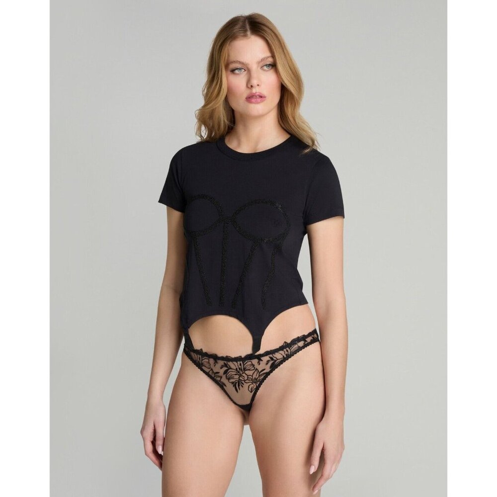 Agent Provocateur Blakley Black Crop Top NWT $160